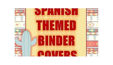 spanish binder cover printable