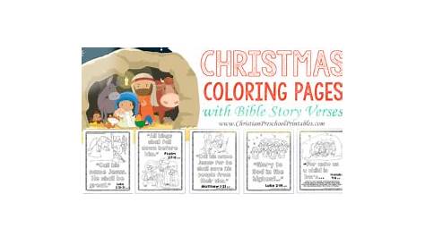 Christmas Bible Verse Printables - Christian Preschool Printables