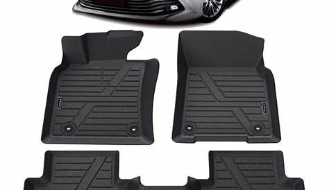 D-TOOLS Floor Mats Compatible for 2018-2019 Toyota Camry, Black TPE All