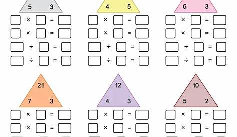 Fact Family Worksheets Multiplication and Division - Math Monks