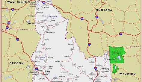 Map of Idaho - TravelsFinders.Com