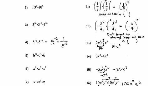 13 Powers And Exponents Worksheet / worksheeto.com