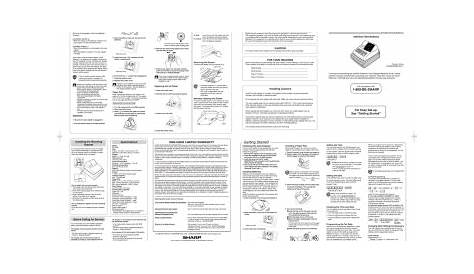 Sharp XEA-106 Instruction manual | Manualzz