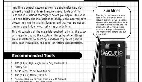 vacuflo 560 manual