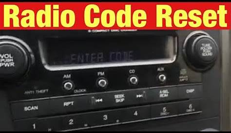 How to Find and Reset the Radio Code on a 2007 Honda CR-V - YouTube