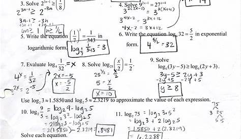 mrscabral / Algebra 2 Worksheet Answers