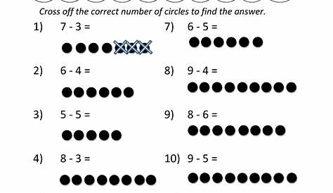 Addition Up To 10 Worksheets For Kindergarten Subtracting to 10 sheet 3