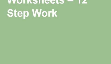 Worksheets | Worksheets, Celebrate recovery