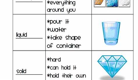 Kindergarten Science Worksheets Matter Download Them Or Print — db