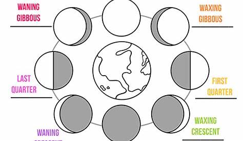 moon phases worksheet first grade