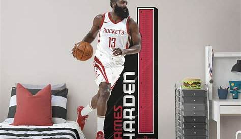 Fathead James Harden: Growth Chart - Life-Size Officially Licensed NBA
