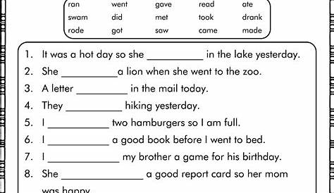 worksheet. Irregular Verbs Worksheet 2nd Grade. Grass Fedjp Worksheet