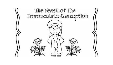 The Feast of the Immaculate Conception Mini Book and Coloring Pages