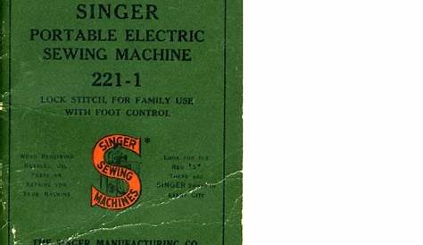 Singer Featherweight 221 Manual | PDF