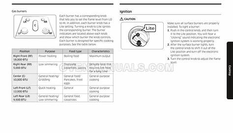 Samsung NX60A6311SS Range User Manual