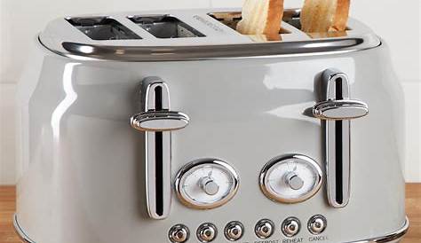 Retro 4 Slice Grey Toaster | Toaster, Kettle and toaster, Vintage toaster