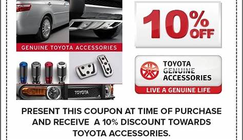 Toyota Genuine Parts & Accessories Specials | Brantford Toyota