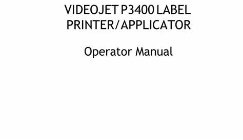 P3400 Operator Manual.book | Manualzz