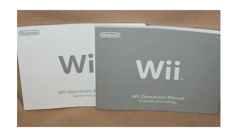 New Nintendo Wii System Console User Operations Manual Quick Start