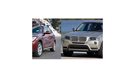 bmw x1 size compare with x3