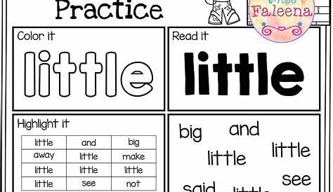 Kindergarten Worksheets Reading Sight Words - Worksheets