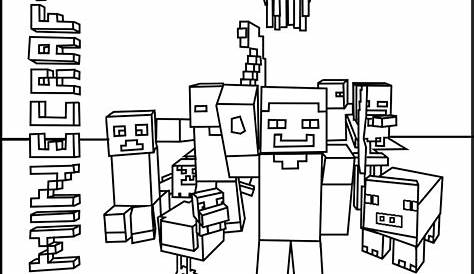 Minecraft image to print and color - Minecraft Kids Coloring Pages