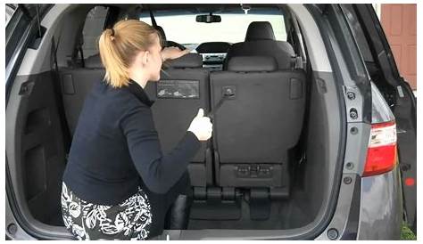 Look how easy it is to "hide" a rear seat in the Honda Odyssey... - YouTube