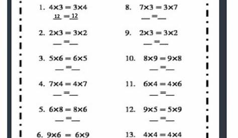 multiplication properties worksheet 4th grade