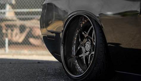Dodge Challenger Slammed on Black F132 Rims by Avant Garde — CARiD.com Gallery