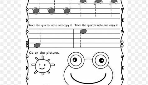tracing music notes worksheets for spring - trace music notes worksheet