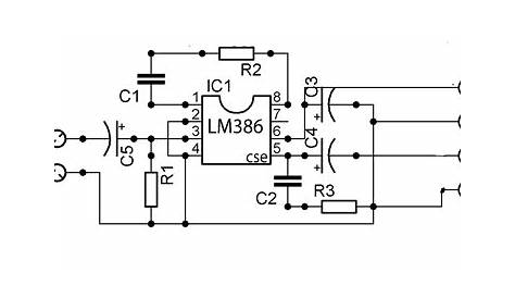 Power amplifier circuit with IC LM386 - Electronic Circuit