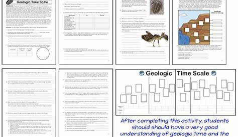 geologic time activity worksheets