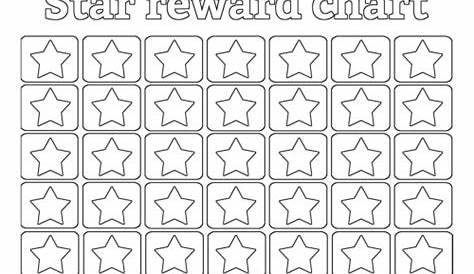 printable star reward chart