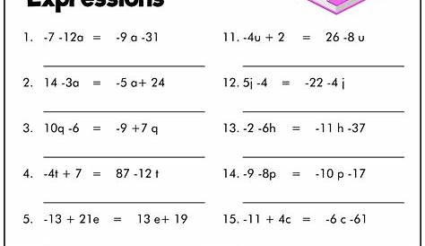 12 Best Images of 6th-Grade Combining Like Terms Worksheet