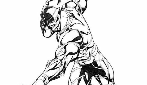 Black Panther Coloring Pages Marvel Superhero - Free Printable Coloring
