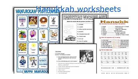 hanukkah worksheet second grade