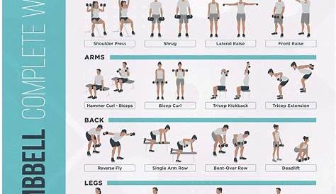 FitMate Dumbbell Workout Exercise Poster - Workout Routine with Free