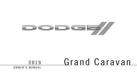 2019 dodge grand caravan owner's manual