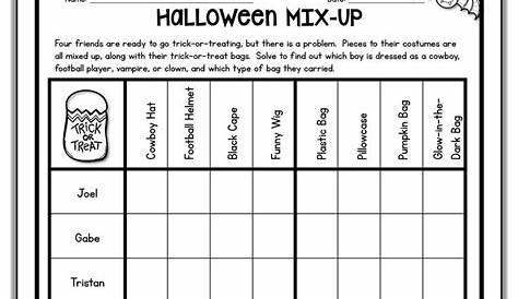 Fun Printable Halloween Worksheets For 5th Graders