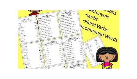 First Grade Language Arts Worksheets (10 pages) | TpT