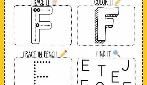 Printable Letter F Worksheet