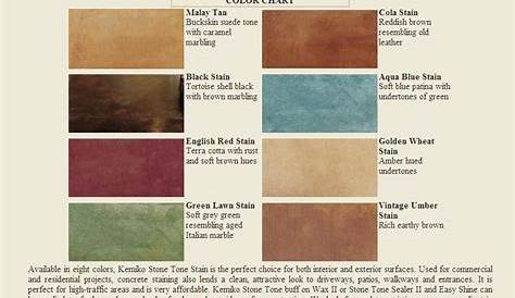 Brick Stain Home Depot | Kemiko Acid Stain Color Chart | paint trim