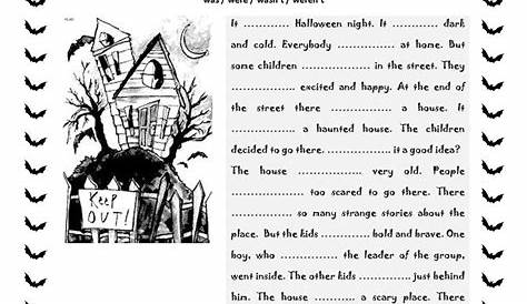 Halloween Story Worksheet | AlphabetWorksheetsFree.com
