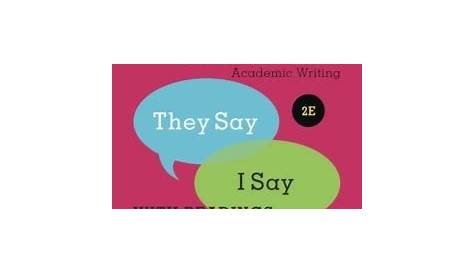 they say i say with readings 5th edition pdf free