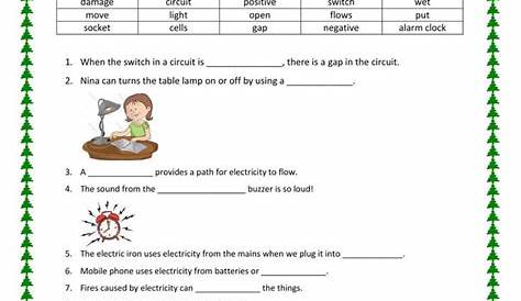 Electricity 4 - Interactive worksheet | Science worksheets, Free