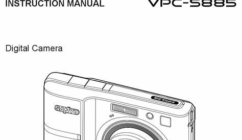 sanyo vpc s650ex camera user guide