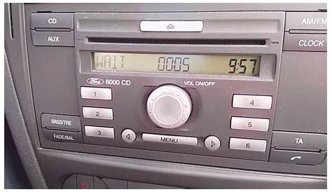 ford 6000 cd radio code