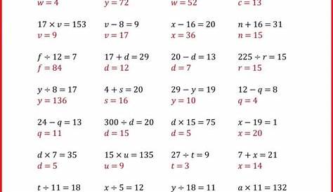 pre algebra math worksheets