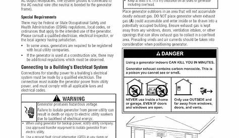 craftsman 5600 generator manual