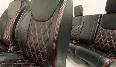 Replacement Jeep Wrangler Seats Jk 4 Door Leather Seats Black & Red 2011 2012 2013 2014 2015